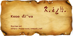Kese Éva névjegykártya